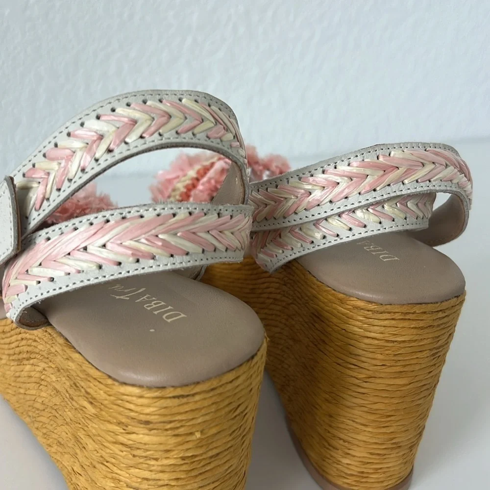NWOB DIBA True‎ Muddie Water Platform Raffia Sandals Size 9